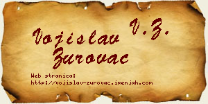 Vojislav Zurovac vizit kartica